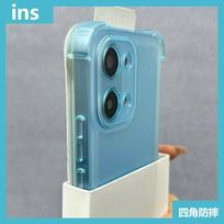 For POCO X8 Pro Max Case Clear Softshell Anti Fingerprint Four Corner Protection Anti Fall Cover For POCO X8 Pro Shell Bumper Poco X8 Pro Max dangaus mėlyna spalva