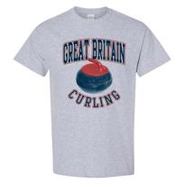 Great Britain Curling Winter Sports Games T Shirt - Sport Grey M