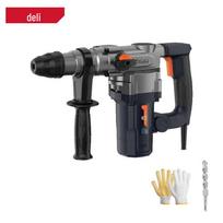 Deli 1200W 28mm Dual-Function AC Rotary Hammer Drill Kit 1200W 28mm (with Drill Bits & Gloves)