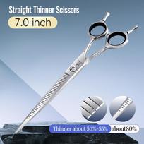 Fenice Dog Beauty Scissors High-end Dual Function 7/7.5 inch Pet Dog Grooming Scissors Reversed Tooth Fluffy Shears 50-80%