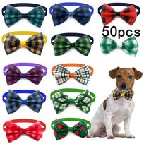50/100pcs Handmade Bulk Pet Dog Bow Tie Lattice Style Dog Pet Accessories Cute Pet Dog Bowties Dog Grooming Product Dog Supplies