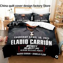 Eladio Carrion Music Star Bedding 3Pcs Set Duvet Cover Pillowcase 3D Print Soft Home Bedclothes Bedroom Decoration For Fans EU Single(135x200cm)