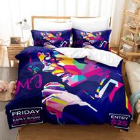 2014 Michael Jackson Bedding Set Single Twin Full Queen King Size Michael Joseph Jackson Bed Set Teenagers Bedroom Duvetcover Se EU single(135x200cm) blue