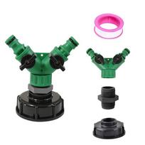 4pcs IBC Tank Drainage Adapter Kit Garden Hose Y-Type Connectors 16mm Quick Connectors For Outdoor Rainwater Collection