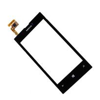Vitre tactile - NOKIA - Lumia 520 - Noir - Assemblée sur châssis - Pièce détachée