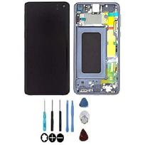 Écran LCD & vitre tactile - SAMSUNG - Galaxy S10 G973F - Bleu - Assemblés sur châssis - Original mėlyna