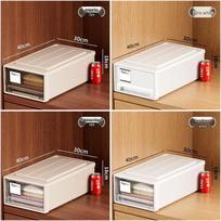 Thickened Drawer Storage Box for Bedroom & Living Room Wardrobe Organization Ivory Transparent 1pc Thickened PP