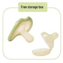 Super minkštas čiulptukas naujagimiams, 0-6 mėn., Imituoja motinos pieną, Plokščia galvutė Soft 6+ Months L-Green with Storage Box