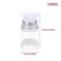 100/120/150ML Portable Travel Container Sub-bottle Press-On Empty Airless Pump Jar Refillable Cream Lotion Vacuum Bottle