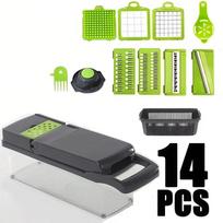 14/16 Pieces Set Vegetable Chopper Multifunctional Fruit Slicer Manual Food Grater Cutter With Container Chopper Kitchen Stuff