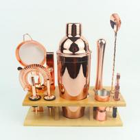 Rose Gold Stainless Steel Cocktail Shaker Set - 750ml 750ml Color Box rožinio aukso spalvos