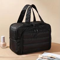 Large Capacity Quilted Makeup Bag - Portable Multifunctional Organizer with Layered Design,Ideal for Travel,Business Accessory juoda