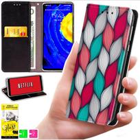 Etui Typu Portfel Do Motorola Moto G06 / G06 Power - Pokrowiec Bluemoon Nadruk + Szkło 9H