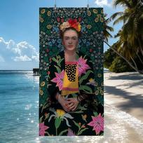 Klasikinio meno F-Frida Gėlės K-Kahlo-S Rankšluostis Greitai Džiūstantys Paplūdimio Rankšluosčiai Tinka Baseinams, Stovyklavimui, Jogai Ir Sporto Salėms STJ40x70CM