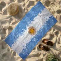 Argentinos vėliavos rankšluostis Minkštas lengvas smėlio atstumiantis didelis paplūdimio rankšluostis greitai džiūstantis vonios sporto šeimos STJ70x140CM gray