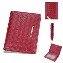 „Baellerry“ vyriškos moteriškos mados trumpos piniginės Klasikinio dizaino Bifold piniginė Miela kortelių laikiklis piniginė 12*9.5*2cm raudona
