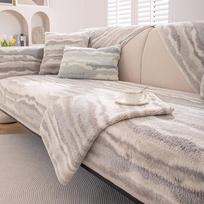 Sofa Cushion Winter Plush New French Cream Style Sofa Cover Cushion Thickened Non-Slip Sofa Cover Cloth 70*70