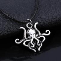 H.P. Lovecraft Cthulhu Mito Karoliai Moterims Žinių Raktas Dievas Yog Sothoth Žvaigždės Ženkliukas Pakabukas Choker Odinė Grandinėlė Papuošalai
