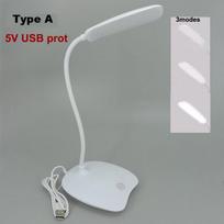 įkraunamas USB įkrovimo kištukas Mini LED stalinis lempa lova Skaitymo knyga Šviesa Akių apsauga Vaikų darbo stalo lempa Naktinė lemputė