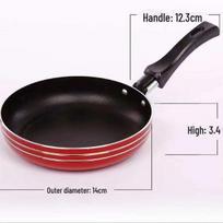 Nelipnus 12 colių mini keptuvas kiaušiniams ir kepsniui Diameter 14cm black