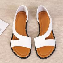 Vasariniai batai Moteriški plokščiapadžiai Moteriški batai Retro vaikščiojimo batai Patogūs sandalai Moters laisvalaikio avalynė Moteriški moteriški sandalai Q08 35 balta