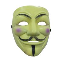 Hakerio Kaukė Juoda Balta V raidė Vendetta Hakeriai Helovinas Karnavalas Cosplay Šventė Suaugusiems Anime Žudikas Anonymous Rekvizitas Kaukė geltona