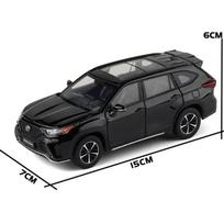 Naujas 1/32 Toyota Highlander visureigio lydinio automobilio modelis, liejamas ir žaislinis metalinis visureigis automobilio modelis, simuliacinis garsas, šviesa, dovanos juoda