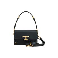 Tods T logotipas Odinė akordeono formos pirkinių krepšys Moteriškos rankinės Juoda XBWTSIN0100RORB999 Basic Set (Bag+Dust Bag)