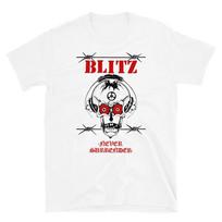 BLITZ - Never Surrender T-Shirt 80's PUNK OI Classic UK Nidge M