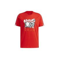 adidas neo x Crossover M Cny Ww Tee Sports Cartoon Printing Pattern Round Neck Short Sleeve Red Men's GP5745 M