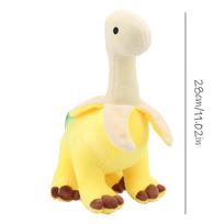 Mielas nuluptas bananas Brontozauro pliušinis žaislas Minkštas kimštas dinozauro lėlės Kawaii dovana vaikams 28cm beige