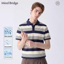 Mind Bridge Men's Striped Polo Shirt 3XL mėlyna