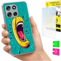Etui Do Motorola Moto G56 Obudowa Foto Case Plecki Grafika Banan + Szkło