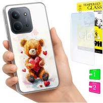 Etui Do Xiaomi Redmi 15C 5G 173Mm / Poco C85 Case Plecki Miś + Szkło 9H