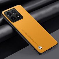 For Xiaomi 14T 15TPro Plain PU Leather Matte Case For Mi 13T 15 Ultra 12T Silicone Ultra Thin Soft Frame Shookproof Bumper Cover For Xiaomi 14T geltona