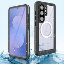 IP68 atsparus vandeniui dėklas, skirtas Samsung Galaxy S26 Ultra, su magnetiniu įkrovimu, nardymui, plaukimui, lauko sportui, kopimui Pc + tpu&Case & Screen Protector&Galaxy S26 Ultra juoda