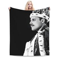 Dainininko Freddie Mercury Super Minkštas pledas Berniukui Mergaitei Pliušinis Mėtomasis pledas Naujoviška Namų Dekoro Flanelinis Lovatiesė Sofos Lovoje Dangalas 130x150cm