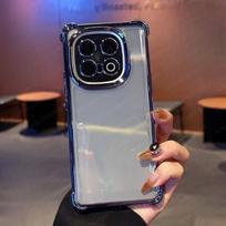 For VIVO iQOO 15 Ultra Case Clear New Simple Four Corner Airbag Anti Fall Protect Back Cover For vivo iQOO 15 Ultra Shell Bumper vivo iQOO 15 Ultra mėlyna