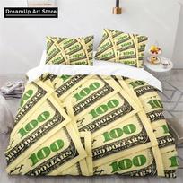 Dollar Money Duvet Cover Microfiber Dollar Bills Of United States Federal Reserve With The Portrait Of Ben Franklin Room Decor EU Single 90x200cm