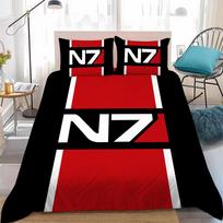 M-Mass Effect N-N7 Antklodės užvalkalų komplektas Namų stiliaus patalynė Minkštos skalbiamos medvilnės Lova 3 dalių komplektas Studentų bendrabučio dovana EU Single(135x200cm)