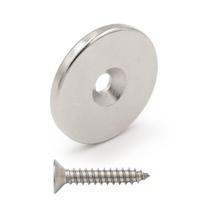 Magnes Neodymowy Z Otworem Pod Wkręt 25X3 Mm Okrągły, Walcowy, Hunter