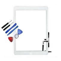 Vitre tactile Blanc iPad Air iPad 5 A1475 Wifi + Bouton Nappe Home + Adhésif Pré installé + Outils
