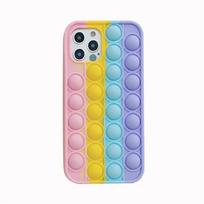Stress Relif Bubble Case for iPhone 12 11 Pro Max XS XR SE 6 7 8 Plus Soft Silicone With Beauty Rainbow Color Cover for iPhone 5 5S SE