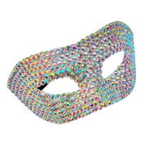 Rhinestone Decorated Sparkling Rhinestone Mask Sparkling Finish Diamond Pattern Sexy Half Face Mask Sexy Style Half Face Design balta