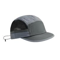 Color-Blocked Quick-drying Baseball Cap Retro 5-panel Soft Brim Breathable Peaked Cap Hip Hop Adjustable Mesh Running Caps pilka