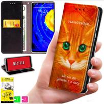 Etui Typu Portfel Do Motorola Moto G56 - Pokrowiec Bluemoon Nadruk + Szkło 9H