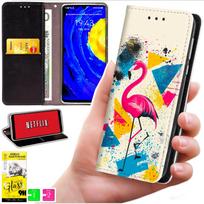 Etui Typu Portfel Do Motorola Moto G56 - Pokrowiec Bluemoon Nadruk + Szkło 9H