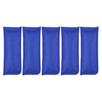5PCS Camping Tent Stake Bag Multifunctional Puncture Resistant Tent Peg Storage Bags Nail Pouch for Hiking mėlyna