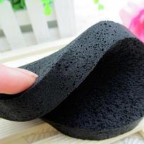 2 Pcs/Set Soft Natural Black Bamboo Sponge Beauty Face Wash Cleaning Cosmetic Puff Charcoal Black Hot Sale Korean Skin Care Tool juoda