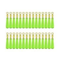 30Pcs Rotating Drift Float Silicone Fast Sub Wire Double Rotating Rings Rotation Buoy Copper Head Seat Fishing Tools Gadget Large žalia